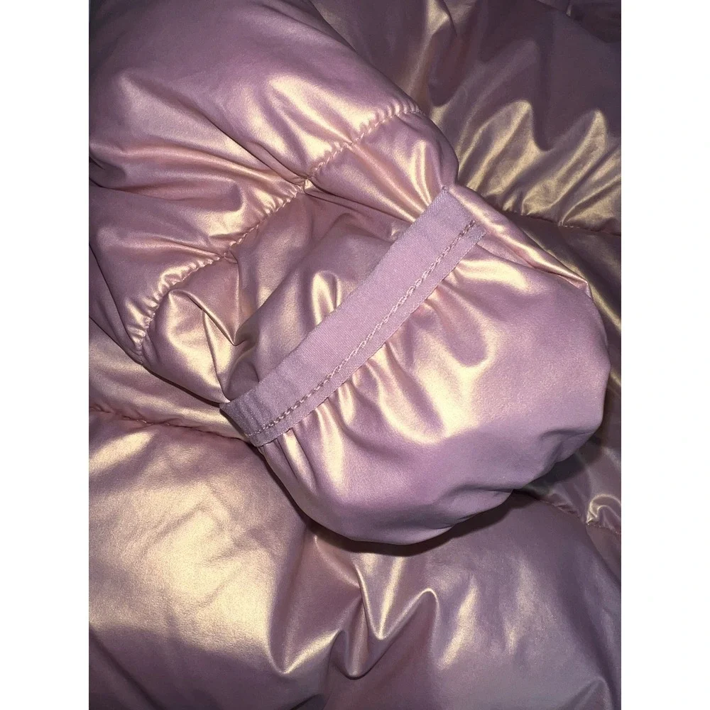 Swiss Tech Rose‎ Gold Metallic Puffer Jacket Sherpa Hooded Coat Baby Girls 12M